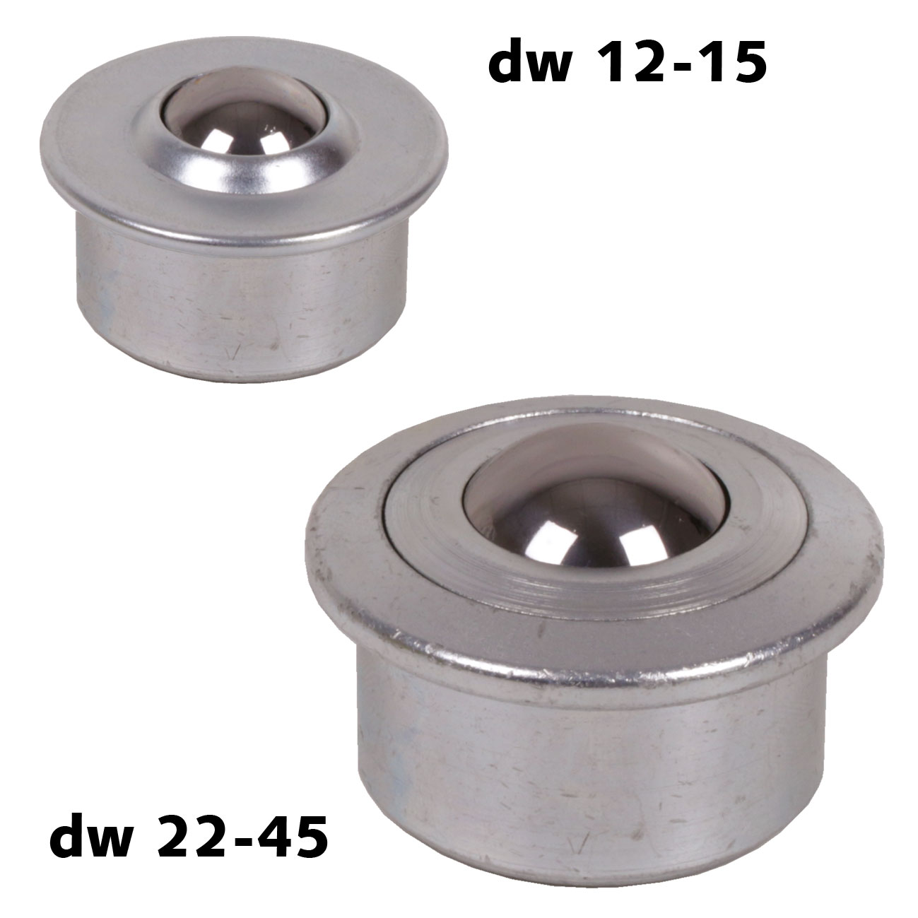 Kugelrollen 367 mit massivem Stahlgehäuse, rostfrei