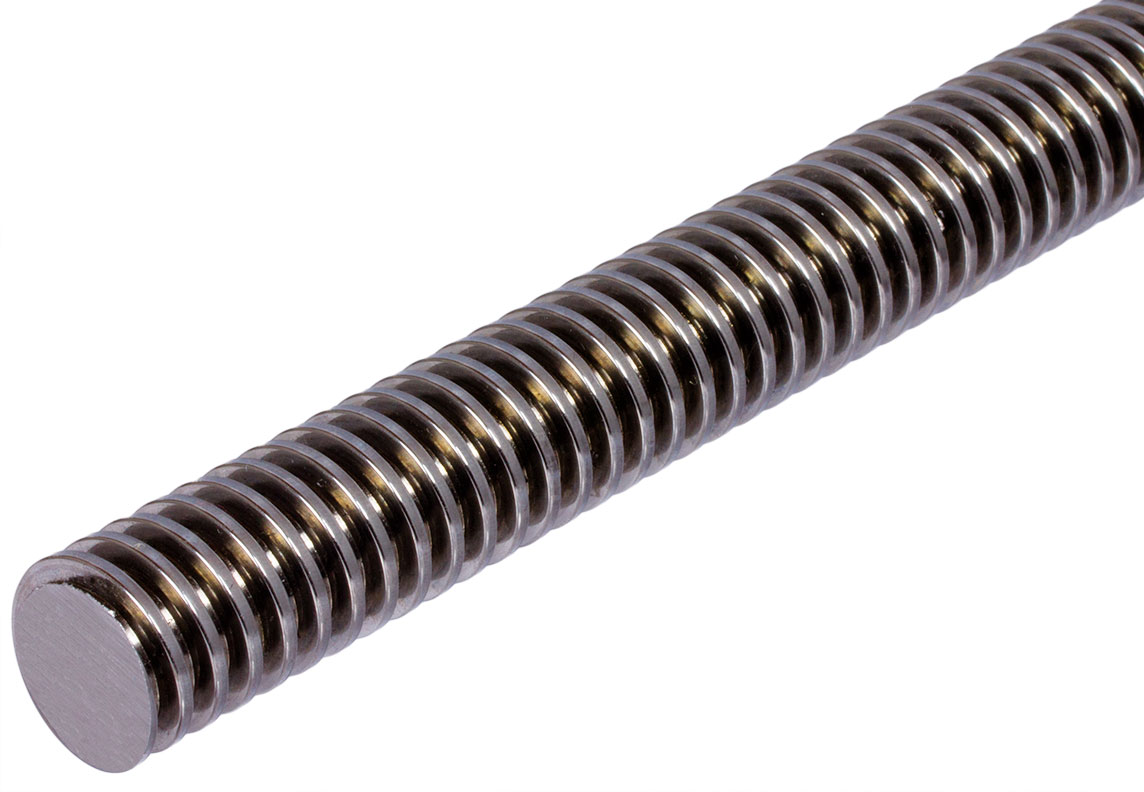 Trapezgewinde- Spindeln eingängig rechts, Edelstahl, Länge 1,5m