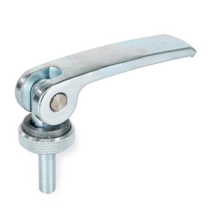 GN 927.2 Exzenterspanner, Hebel Stahl, mit Schraube