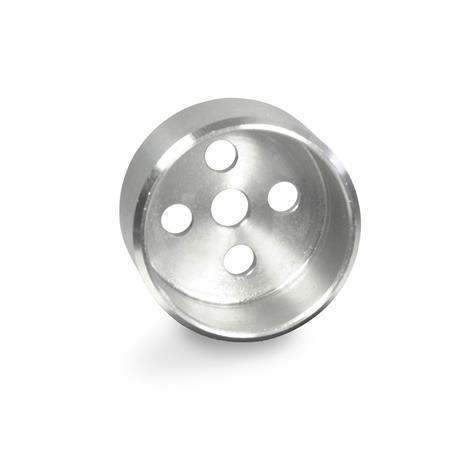 GN 187.1 Führungstöpfe, Edelstahl, für Rastscheiben GN 187.4