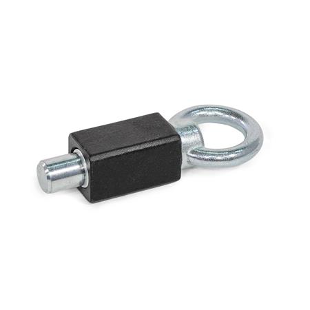 GN 722.4 Rastbolzen, Stahl, zum Anschweißen, ohne Rastsperre