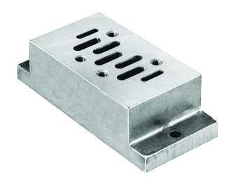 Einzelanschlussplatte Form B Anschlüsse unten