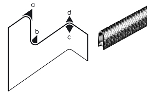Kantenschutzprofil breit, rechteckig