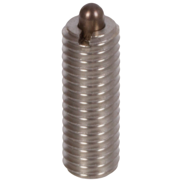 Federnde Druckstücke mit Bolzen und Innensechskant, rostfrei