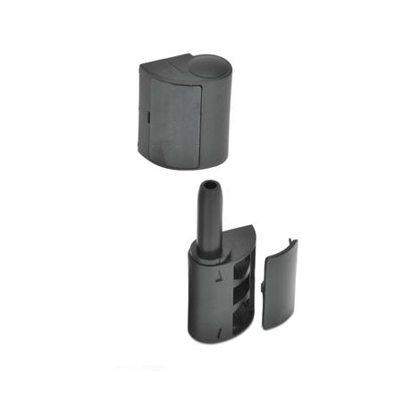 GN 160.1 Scharnier mit Exzenterstift, Kunststoff