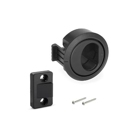 GN 449.4 Schnappverschlüsse, Kunststoff, mit Griffmulde