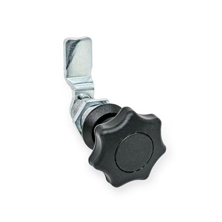 GN 515 Verriegelungen, Zink-Druckguss, mit verlängertem Gehäuse, Betätigung mit Bedienelementen