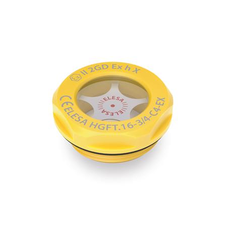 GN 543.6 ATEX-Schaugläser, Kunststoff