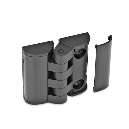 GN 151.3 Scharniere, Kunststoff, mit Abdeckung