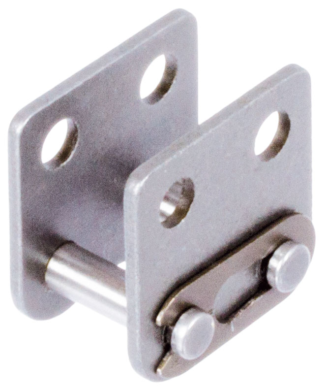 Federverschlussglieder mit Flachlaschen M2, breite Form, zweiseitig, Edelstahl