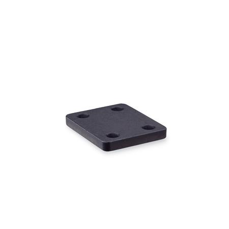 GN 810.19 Grundplatten, Stahl, Zubehör für Kniehebelmodule GN 810.12 / GN 810.13