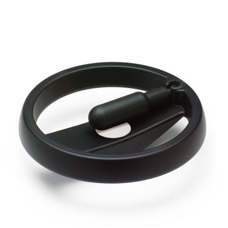 GN 522.3 Umleggriff-Handräder, Kunststoff, Buchse / Umlegemechanik Stahl