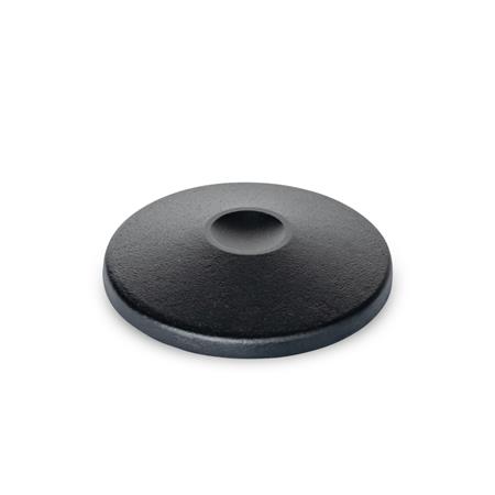 GN 36.1 Fußplatten, ohne zentrale Befestigungsbohrung