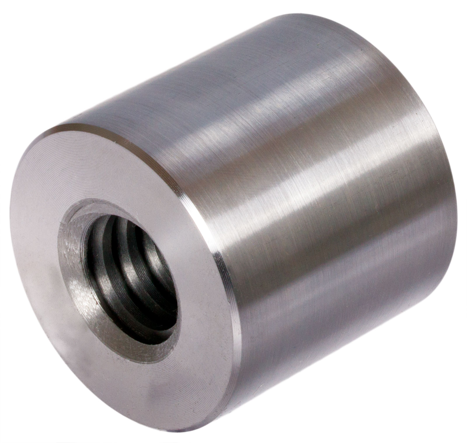 Runde Muttern mit Trapezgewinde, eingängig rechts, Edelstahl