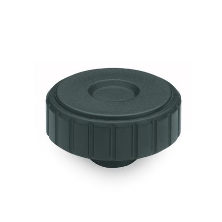 GN 4534 Rändelgriffe, Kunststoff, Buchse Messing, Softline