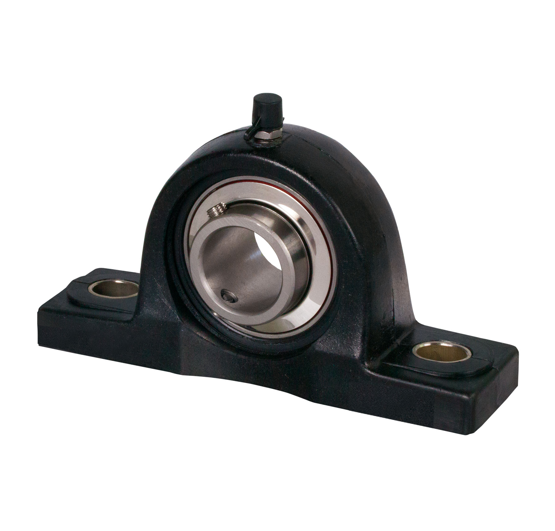 Kugel-Stehlager TUCP, Kunststoff schwarz mit Edelstahllager