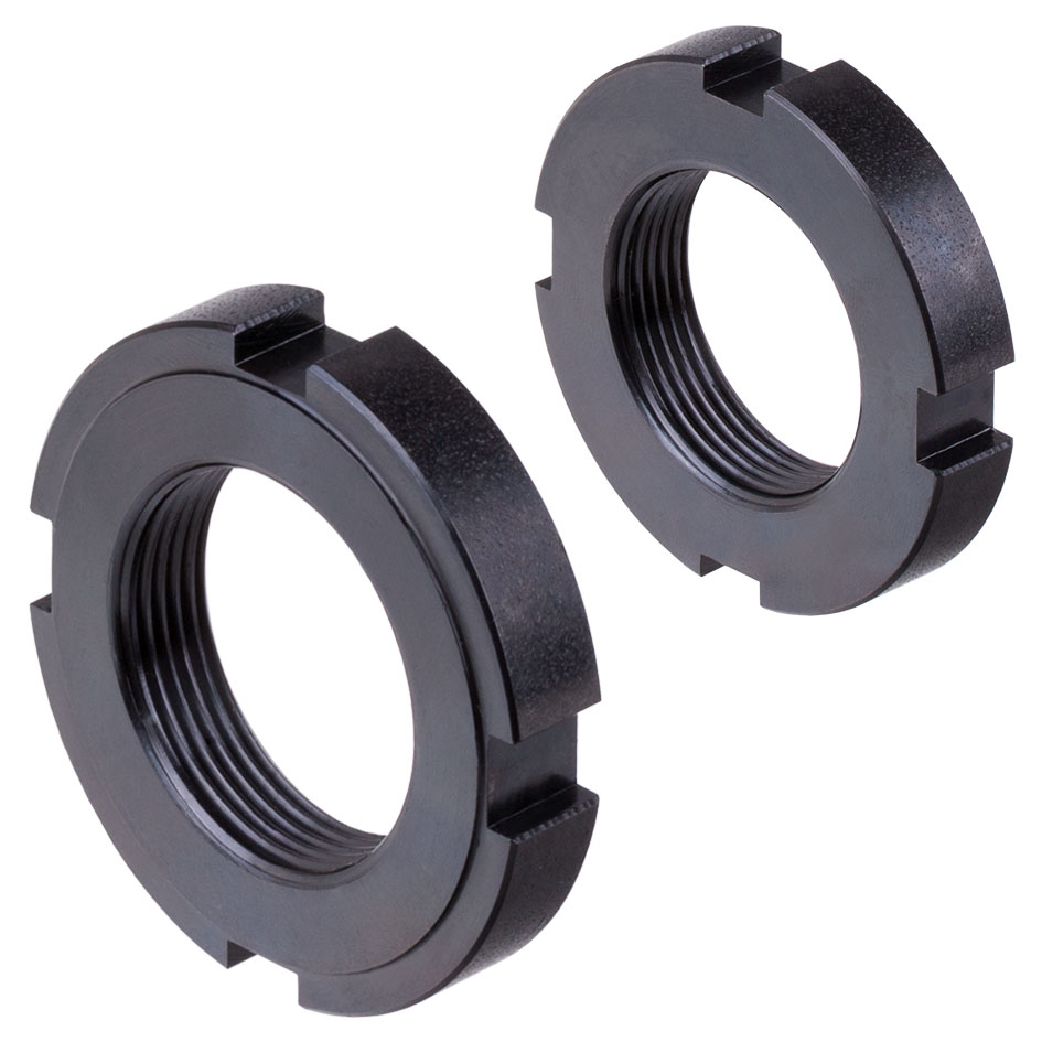 Nutmuttern DIN 1804 w, Stahl brüniert