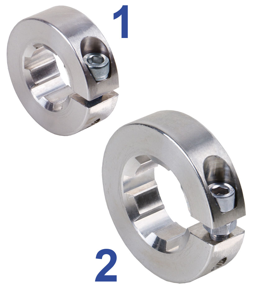 Klemmringe für Keilwellen - DIN ISO 14, aus Stahl