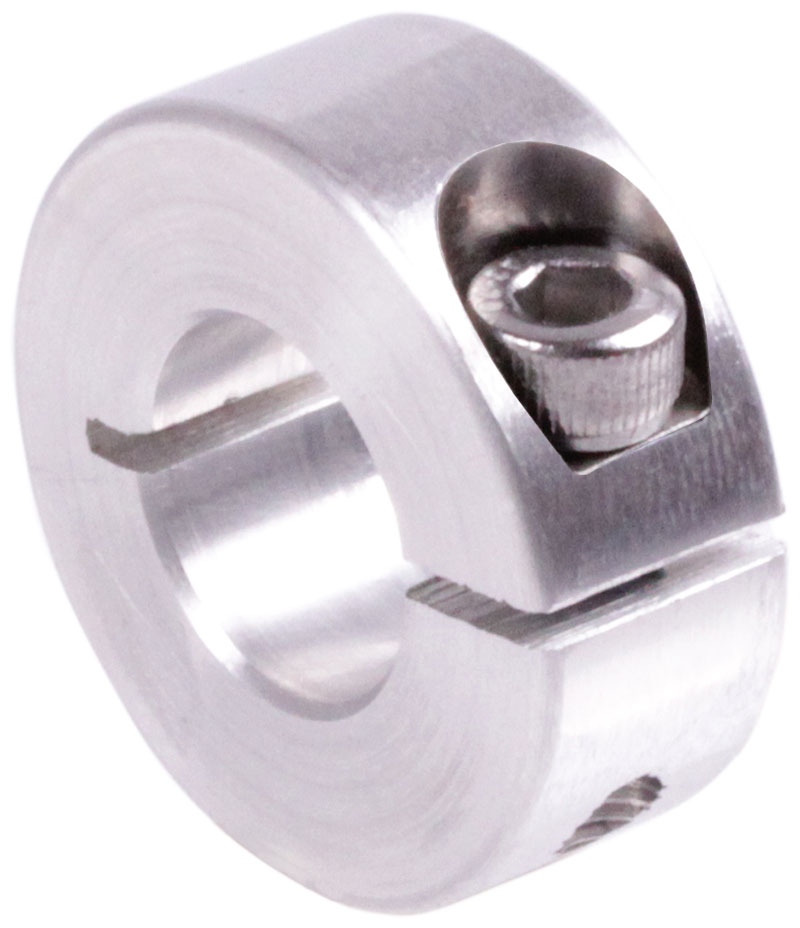 Geschlitzte Klemmringe aus Aluminium eloxiert