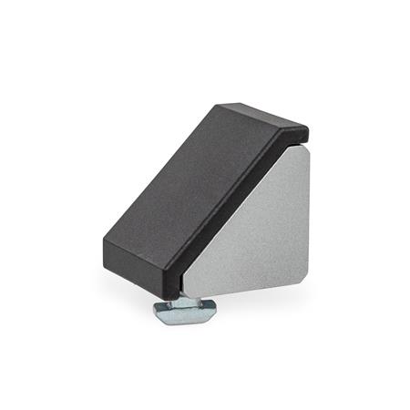 GN 30b Winkel, Aluminium, für Aluprofile (b-Baukasten), mit Zubehör