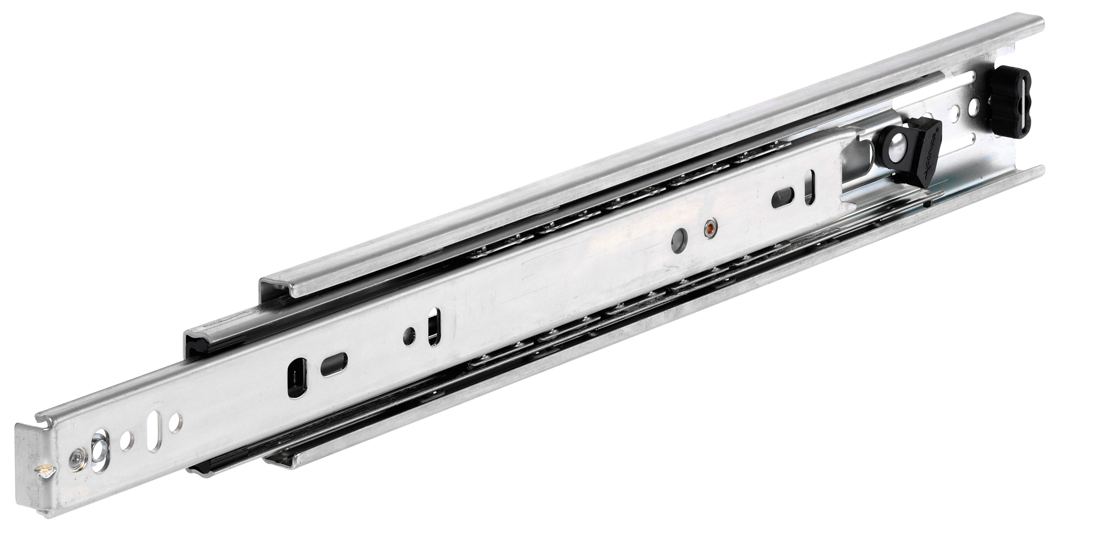 Auszugschienen DZ 3832 DO, Breite 12,7, bis 50 kg, Ein- und Aushalterunghalt.