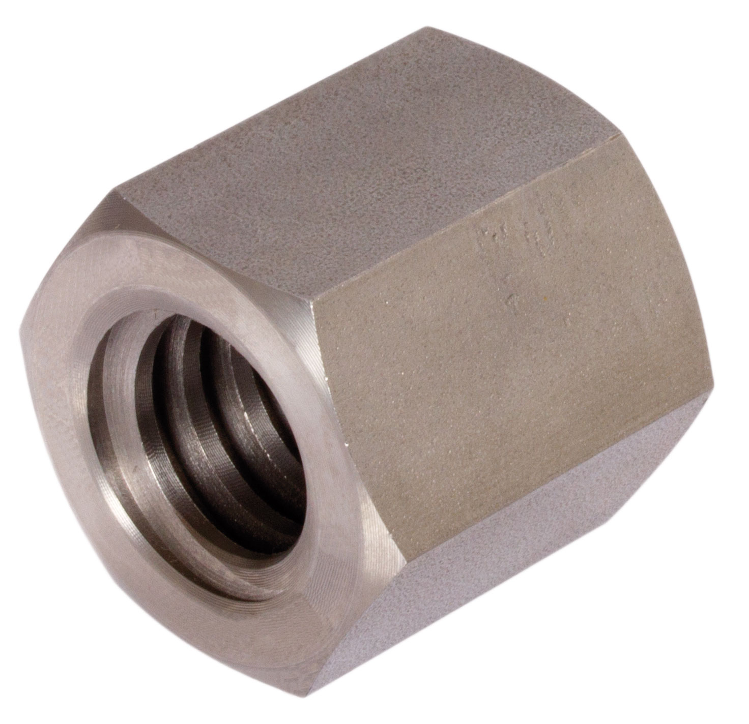 Sechskantmuttern mit Trapezgewinde, eingängig rechts, Edelstahl