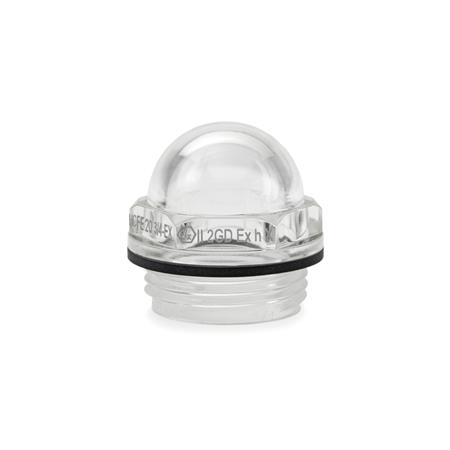 GN 546.6 ATEX-Schaugläser, Kunststoffe