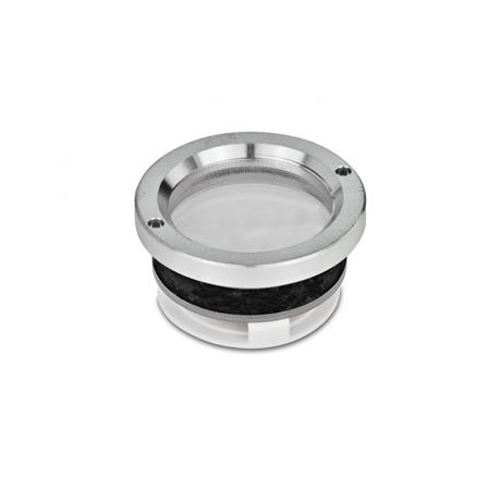 GN 537 Ölschaugläser, Aluminium / Plexiglas