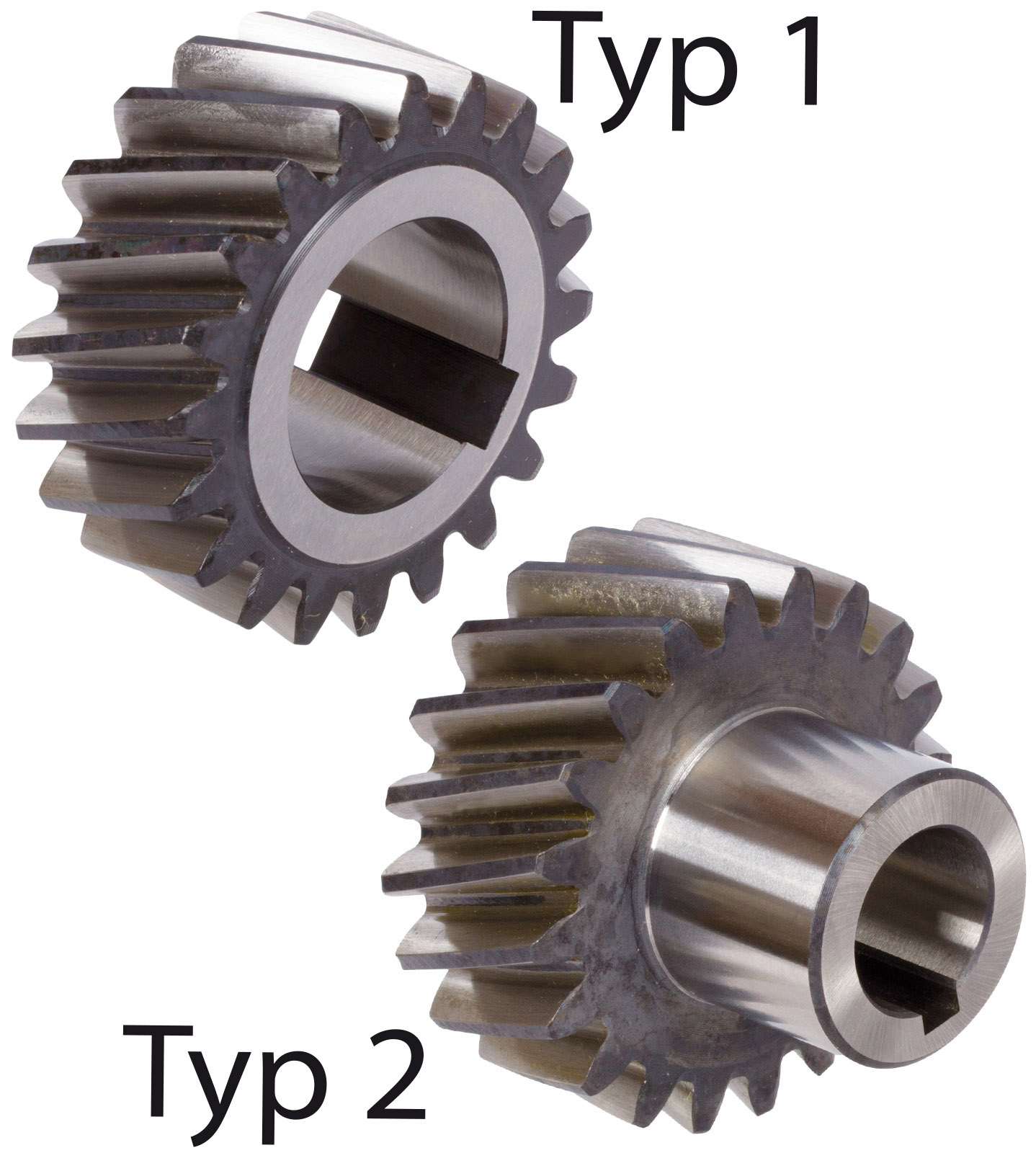 Präzisions-Stirnzahnräder Stahl, linkssteigend, Modul 4
