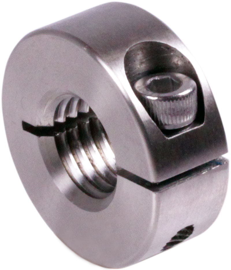 Geschlitzte Klemmringe mit Gewinde, Edelstahl rostfrei