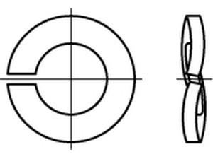 ~DIN 128 1.4310 Form B Federringe, gewellt