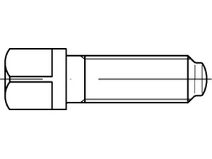 DIN 480 Vierkantschrauben mit Bund und Ansatzkuppe