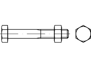 Artikel 89601 Baubolzen mit Mutter