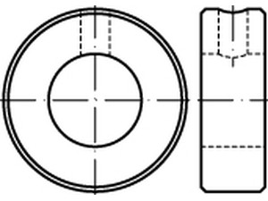 DIN 705 Stahl Form B Stellringe, leichte Reihe, mit Bohrung für Kegelstift