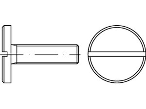 DIN 921 Flachkopfschrauben mit Schlitz, großer Kopf