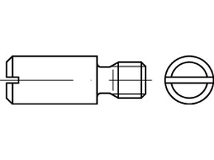 DIN 927 Zapfenschrauben mit Schlitz