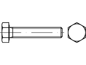 DIN 34810 Sechskantschrauben mit Gewinde bis Kopf aus Kunststoff