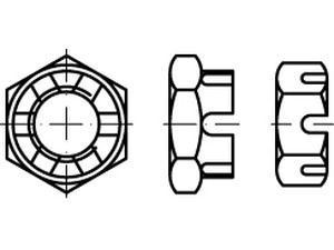 DIN 979 Niedrige Kronenmuttern