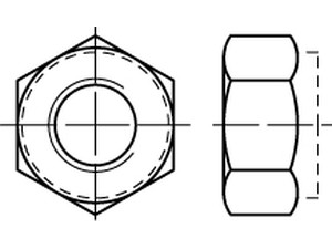 DIN 982 Sechskantmuttern mit Klemmteil, hohe Form mit nichtmetallischem Einsatz