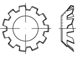 ~DIN 6797 Federstahl Form V galvanisch verzinkt Fächerscheiben, versenkt