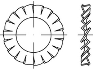 DIN 6798 Fächerscheiben