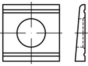 DIN 6918 Scheiben, vierkant, für HV-Verbindungen