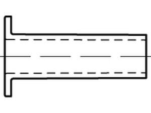 DIN 7338 Kupfer Form C Niete für Brems- und Kupplungsbeläge, Hohlniete