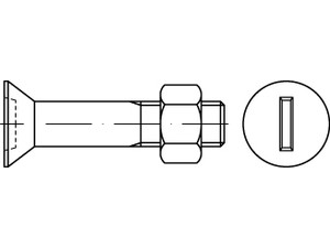 DIN 7969 Senkschrauben mit Schlitz für Stahlkonstruktionen