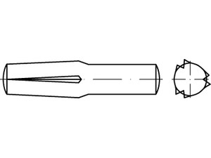 ISO 8741 Steckkerbstifte
