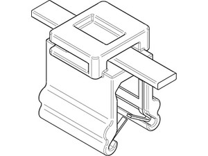 Artikel 82521 PA66W EdgeCl. O-A schwarz Kantenbefestigungsbinder 2-teilig, für Kantenbreite 1-3mm, Aufn. oben-axial