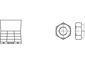 Artikel 82935 Sortimentskästen Muttern mit Regelgewinde/Feingewinde