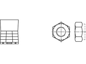 Artikel 82985 Sortimentskästen Muttern mit Klemmteil
