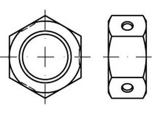 Artikel 84032 Sechskantmuttern mit Klemmteil - Biloc