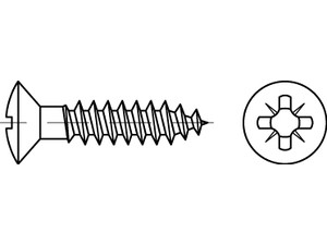 Artikel 88095 Spanplattenschrauben, Linsensenkkopf